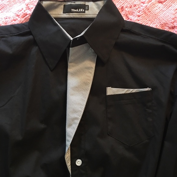 The Lees Men’s Black Dress Shirt - Picture 4 of 5